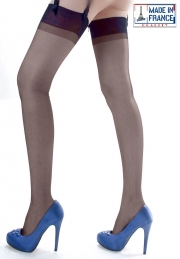 Garter Stockings Nylon Noir/Black (ref. 602)